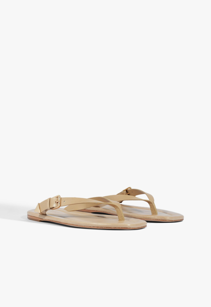 Chinelo Fivela Couro Nude