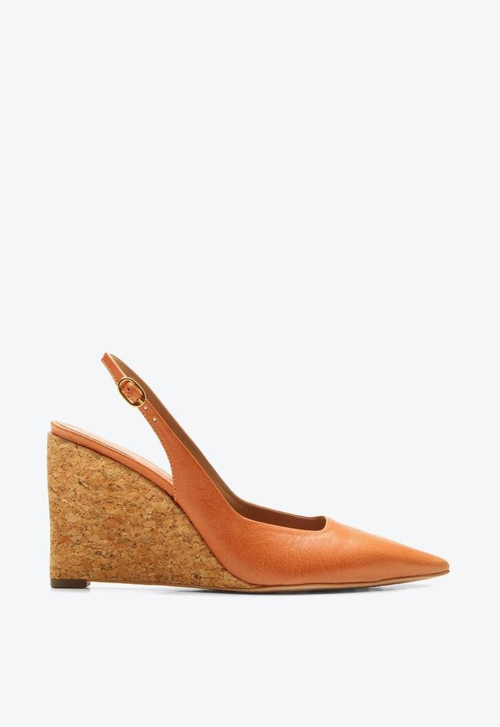 Slingback Anabela Louisa Laranja