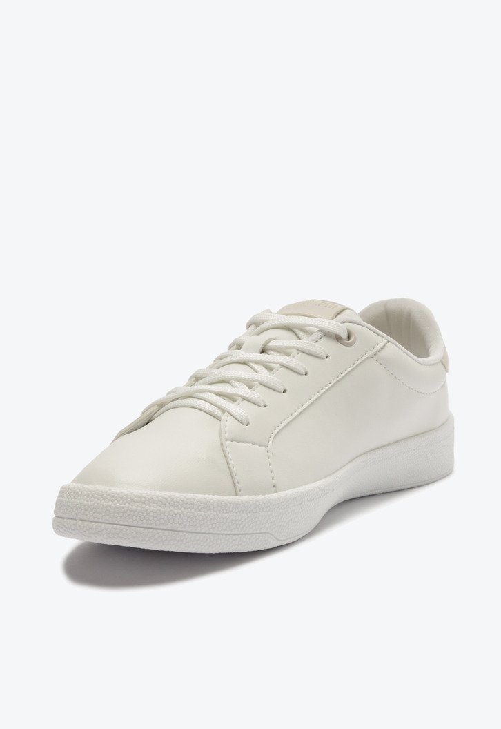 Tênis Pontilhado Basic Branco E Bege