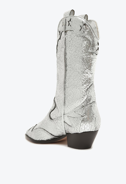 Bota Western S-Cicera Couro Prata