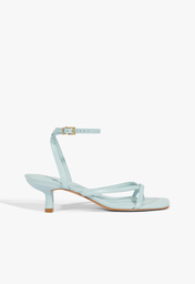 Sandália Azul Schutz Bold Ii Salto Fino Baixo