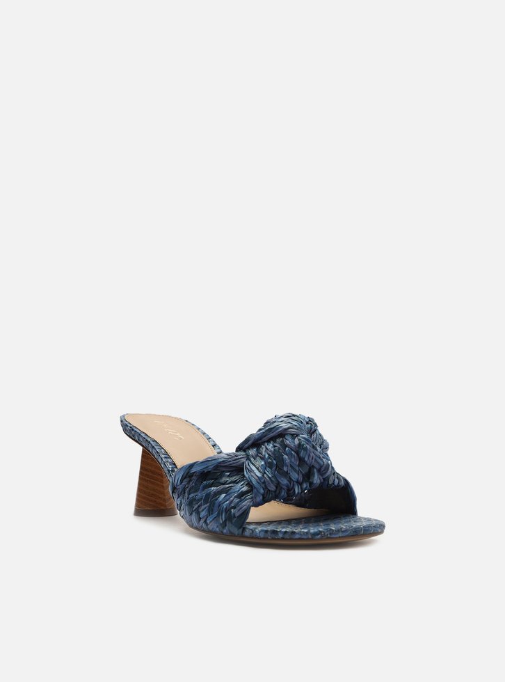 MULE AZUL AREZZO ABERTA BICO QUADRADO