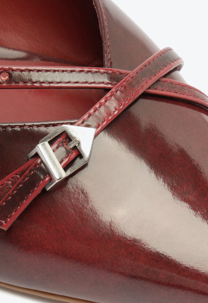 Sapato Mule Slingback Vinho