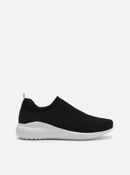 Tênis Slip On Preto Arezzo Knit Tratorado