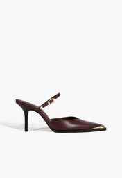 Mule Charlotte Couro Vermelha