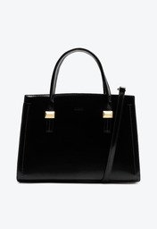 Bolsa Tote Preta Anacapri Média Detalhe Metálico