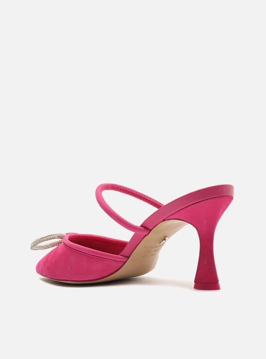 MULE ROSA AREZZO NOBUCK SALTO FINO STRASS AUDREY