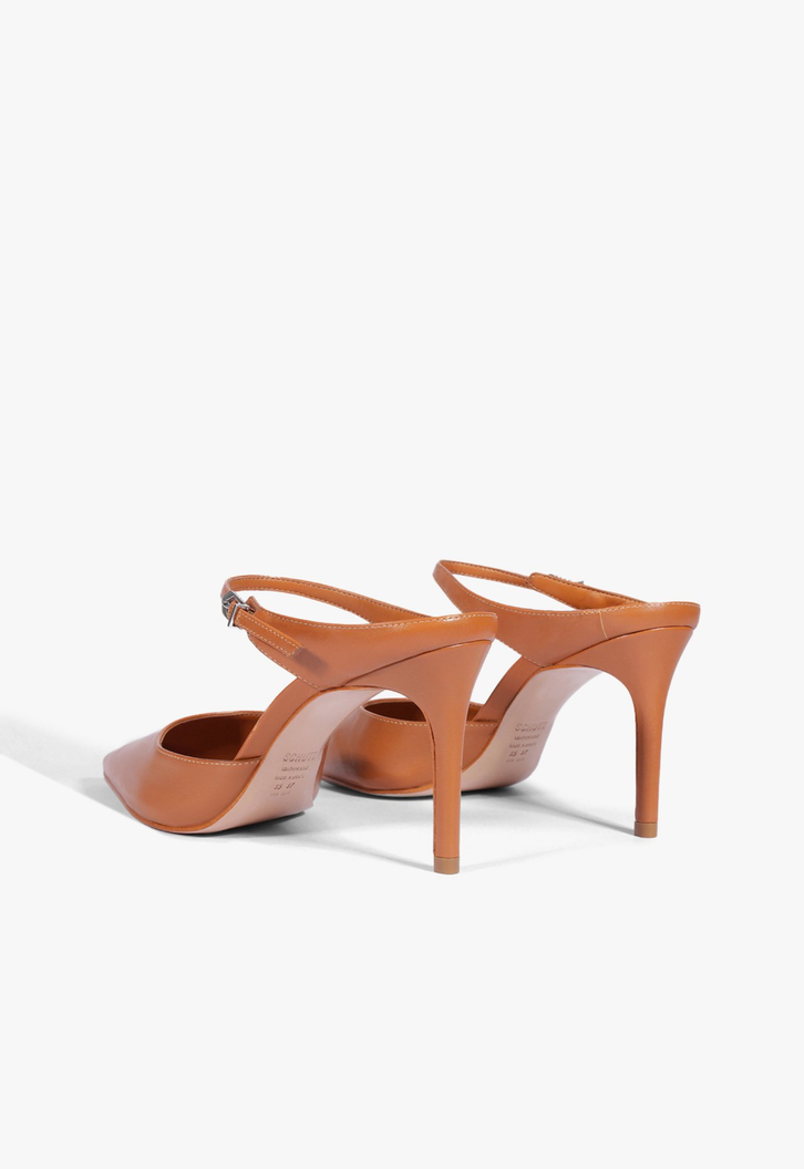 Mule Laura Couro Marrom