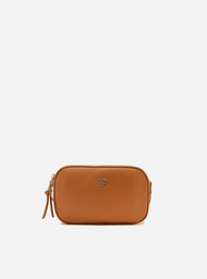 Bolsa Tiracolo Marrom Arezzo Couro Pequena Assinatura