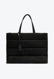 Bolsa Shopping Preta Anacapri Grande Fluffy Nylon