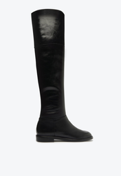 Bota Preta Schutz Montaria Over The Knee Couro