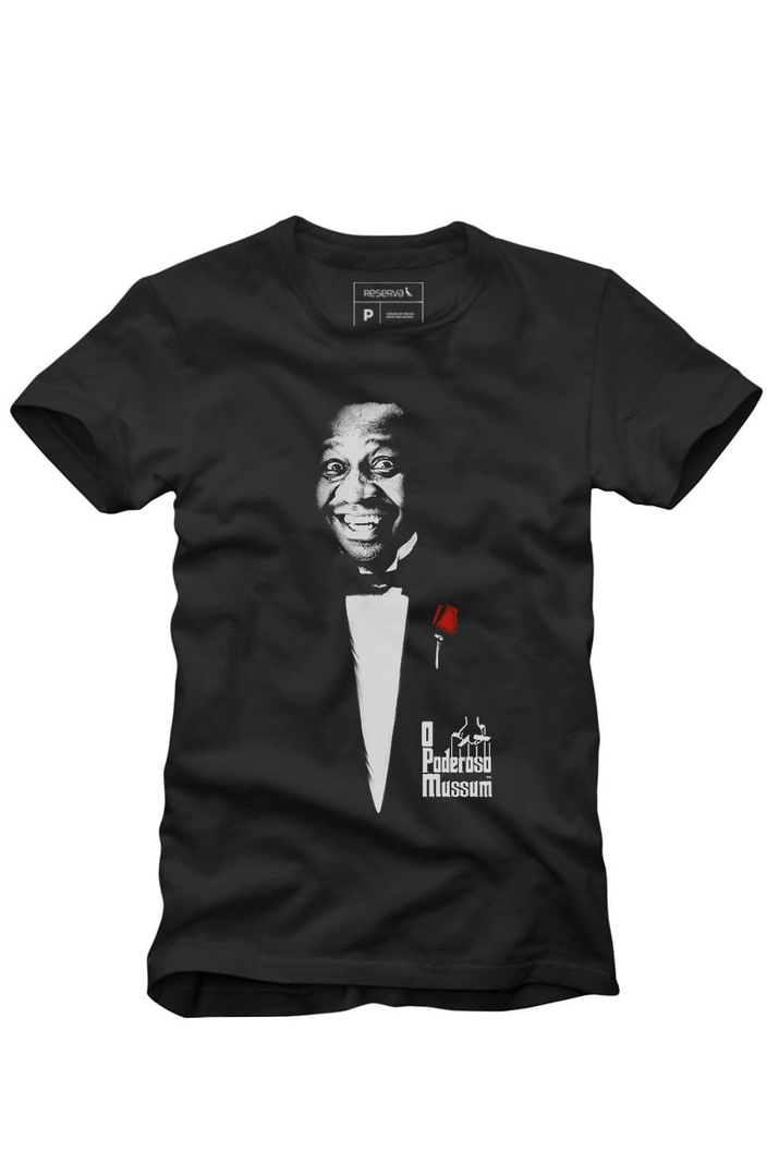 CAMISETA PRETA RESERVA O PODEROSO MUSSUM
