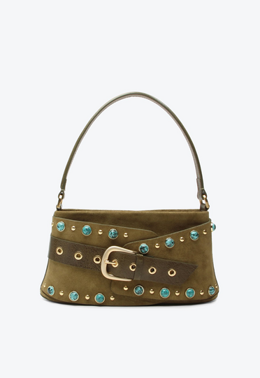 Bolsa Shoulder Thaila Média Verde