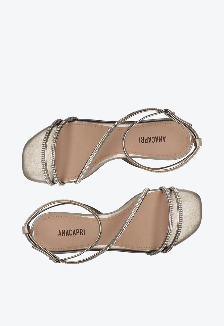 Rasteira Tiras Finas Glam Prata