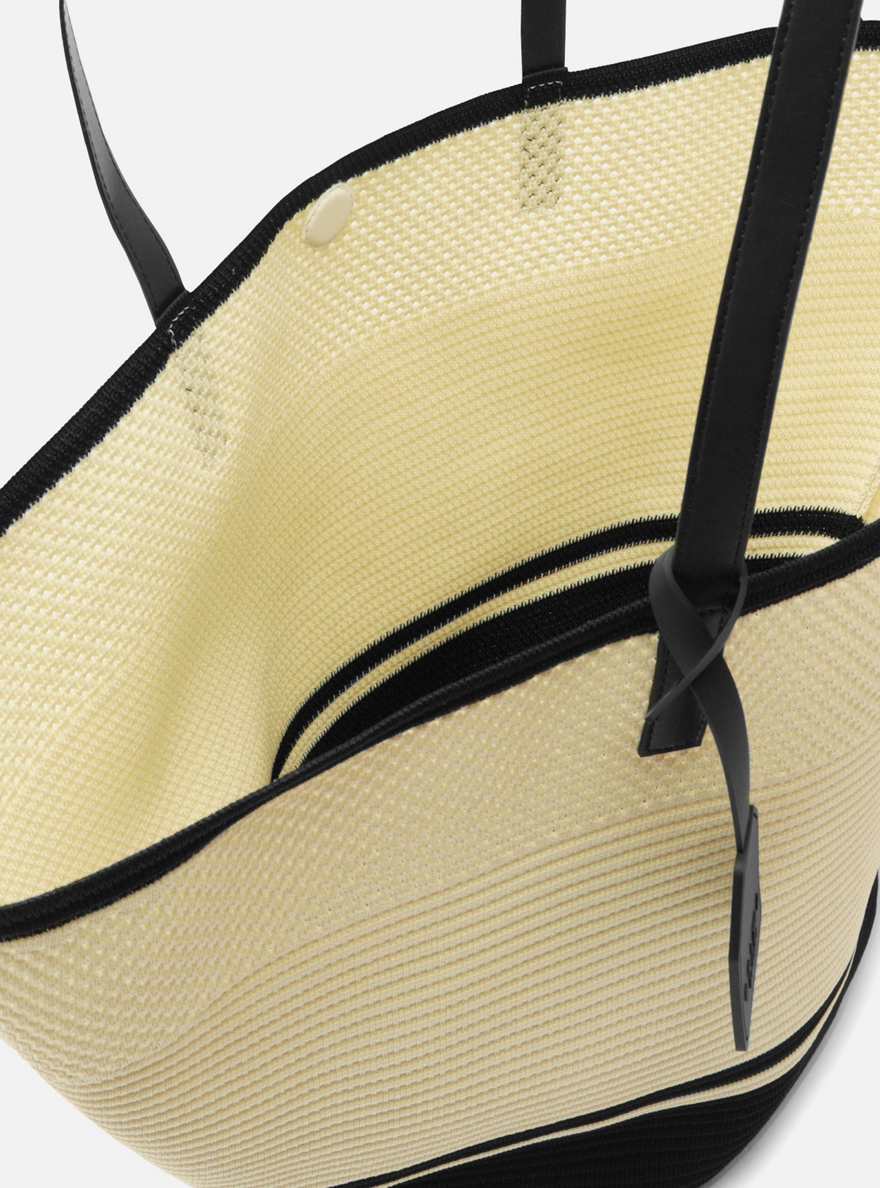 Bolsa Shopping Branca Crochê Lena Grande Preta | ZZ MALL