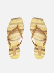 Chinelo De Dedo Marrom Brizza Bico Quadrado Triya