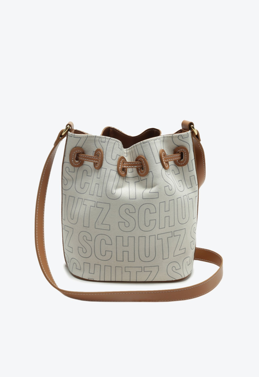 Bolsa Bucket Marrom Schutz Guilhermina Lona Cru