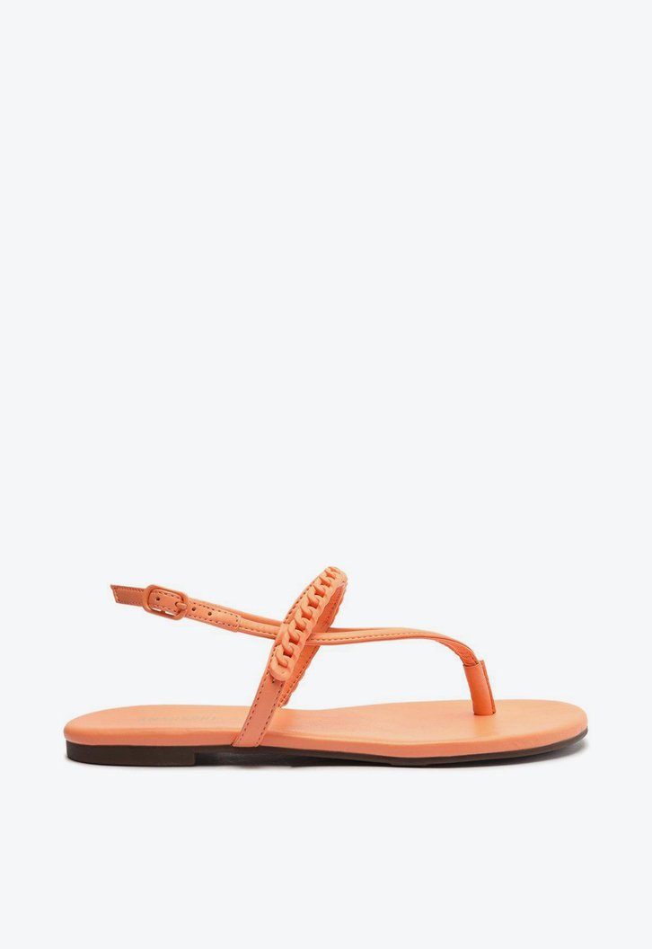 Rasteira Laranja Anacapri Néctar Monocolor Corrente