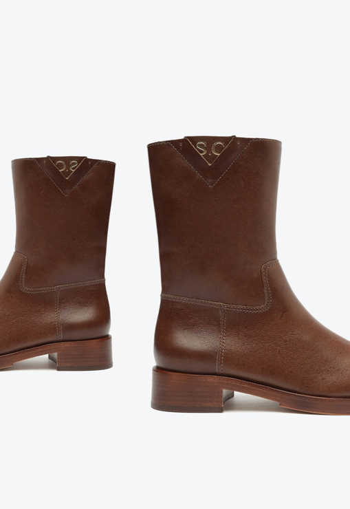 Bota Terrance Couro Marrom