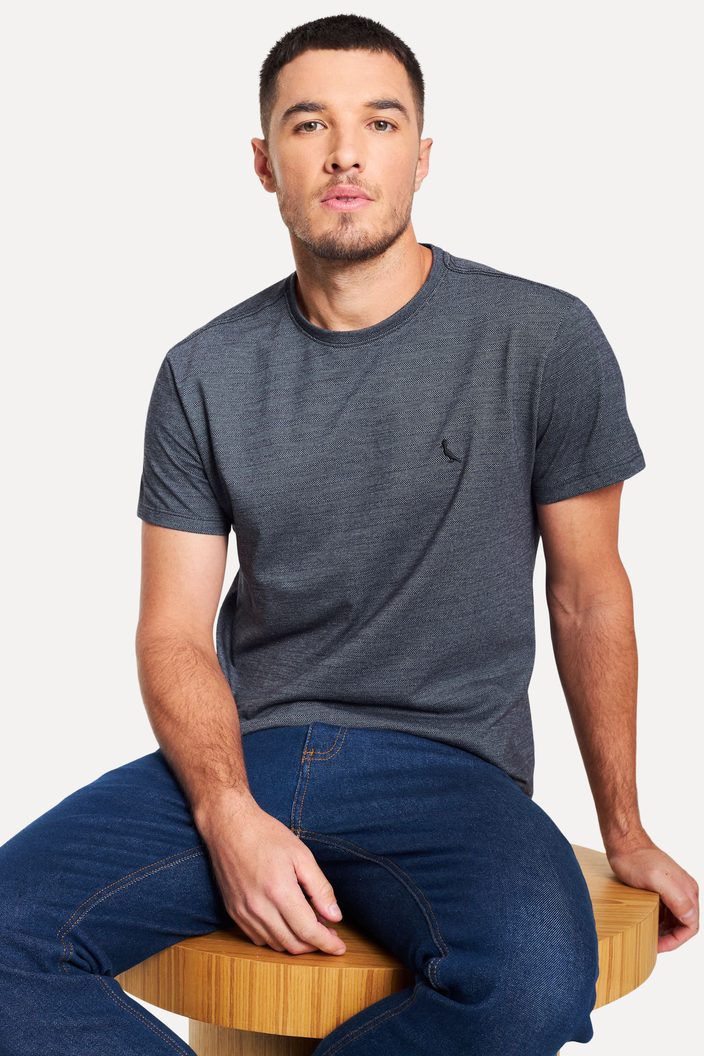 CAMISETA CINZA RESERVA ESPINHA DE PEIXE PICA-PAU