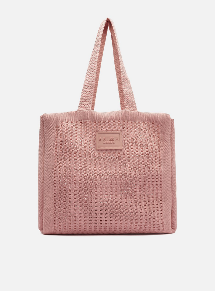 Bolsa Shopping Rosa Knit Grande Brizza