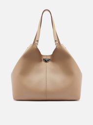 Bolsa Shopping Bege Grande Encaixe Metal