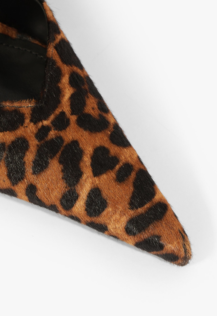 Slingback Couro Oncinha