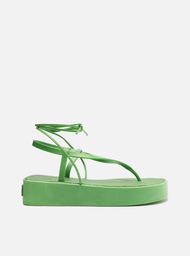 Sandália Verde Brizza Arezzo Flatform Amarração