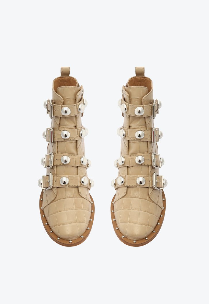 BOTA BEGE SCHUTZ CLARE COURO