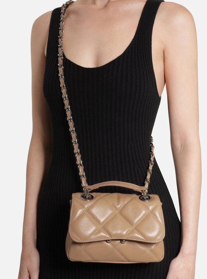 Bolsa Tiracolo Nude Arezzo Couro Mizz Pequena