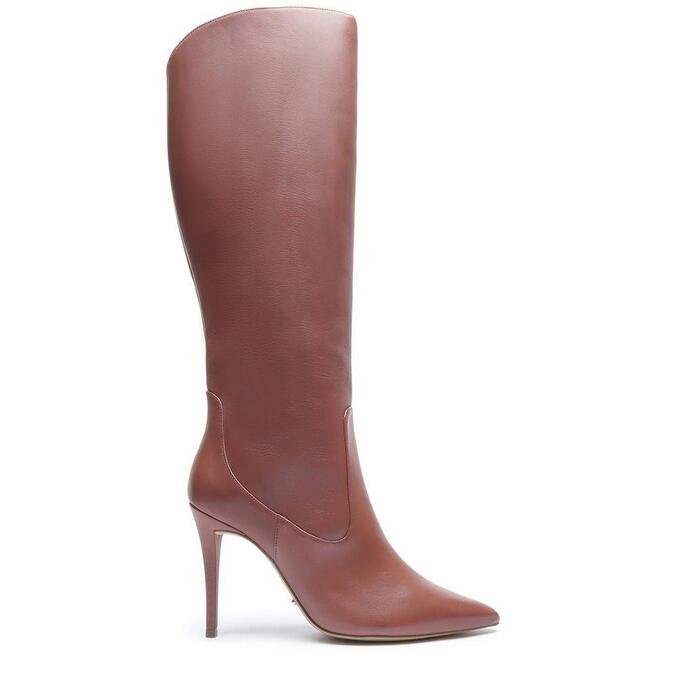 bota marrom salto fino