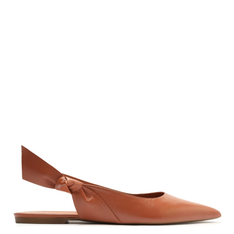 SAPATILHA MARROM AREZZO COURO SLINGBACK NÓ