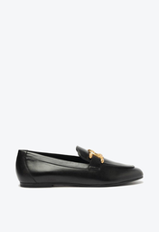 Mocassim Preto Arezzo Couro Metal Trança