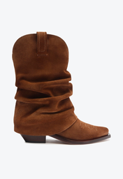 Bota Marrom Schutz Cano Médio Camurça