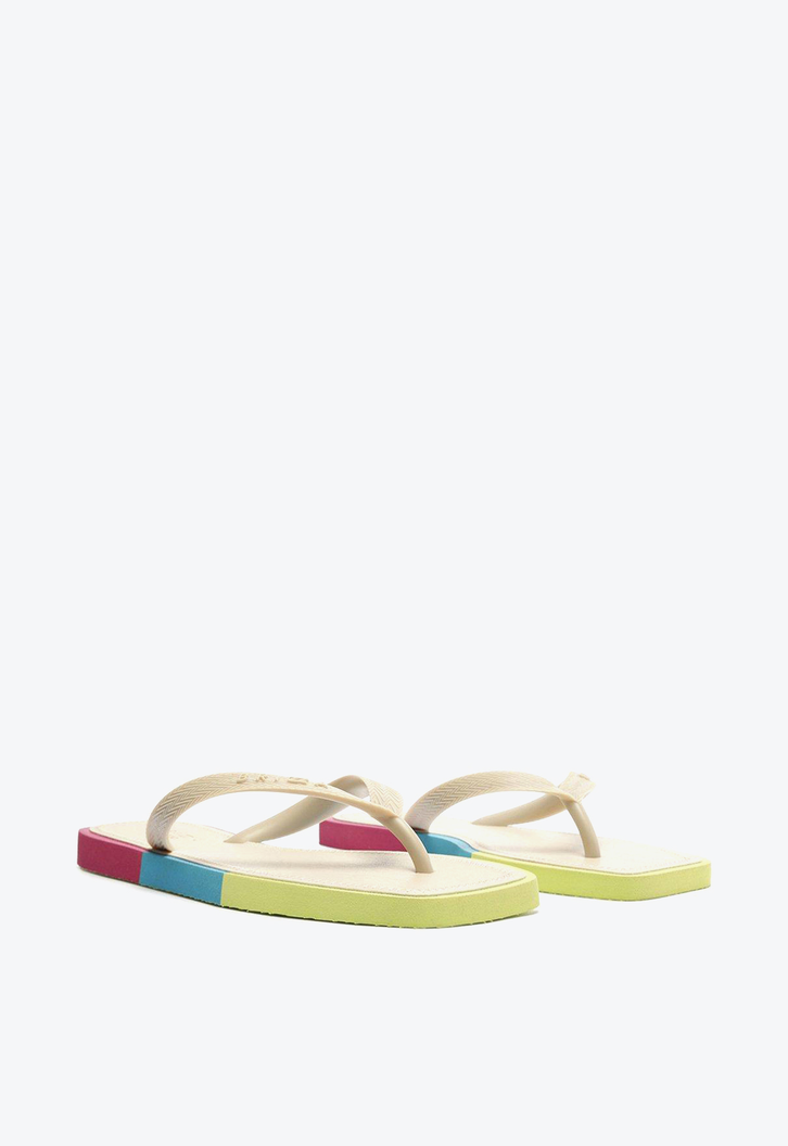 Chinelo De Dedo Off-white Brizza Color Square