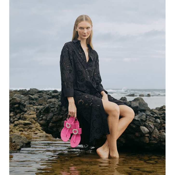 Maddie Thong Sandal Fluo Pink