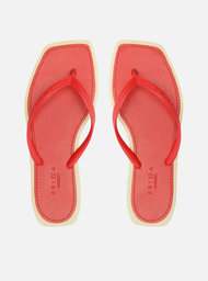 Chinelo Vermelho Bico Quadrado Brizza