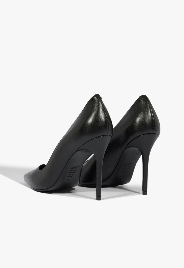 Scarpin Ines High Couro Preto