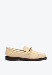 Mocassim Branco Schutz Dannie Couro Croco