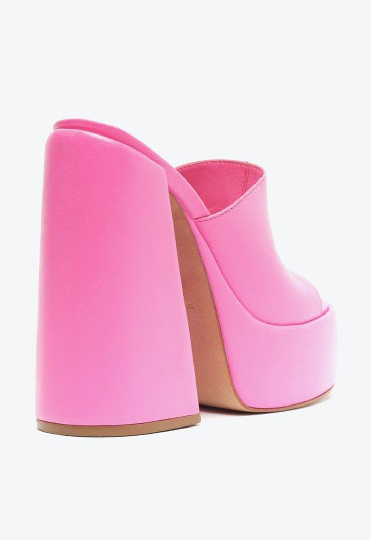 Sandália Meia Pata Rosa Arezzo Couro Karen