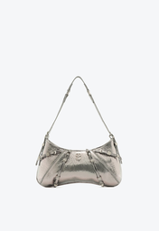 Bolsa Prata Schutz Shoulder Tessa Couro