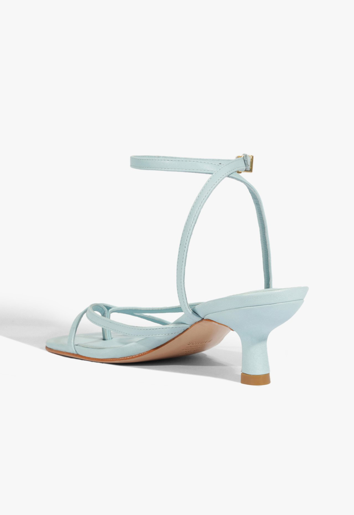 Sandália Bold II Salto Fino Baixo Azul