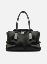 Bolsa Tote Preta Pelo Couro Grande