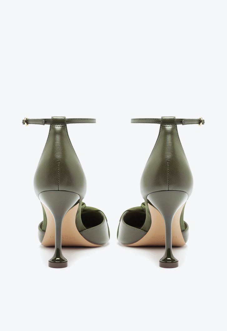 Clarita Flare Pump Sage 85 Leaf