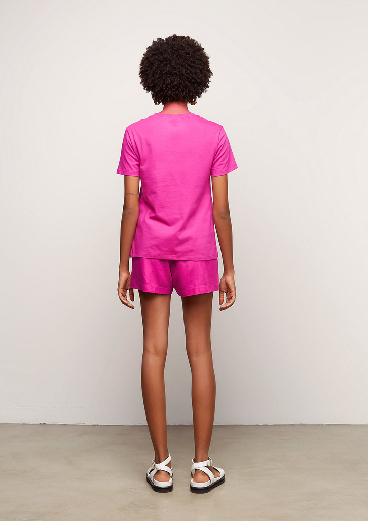 Blusa Fúscia Dzarm Manga Curta