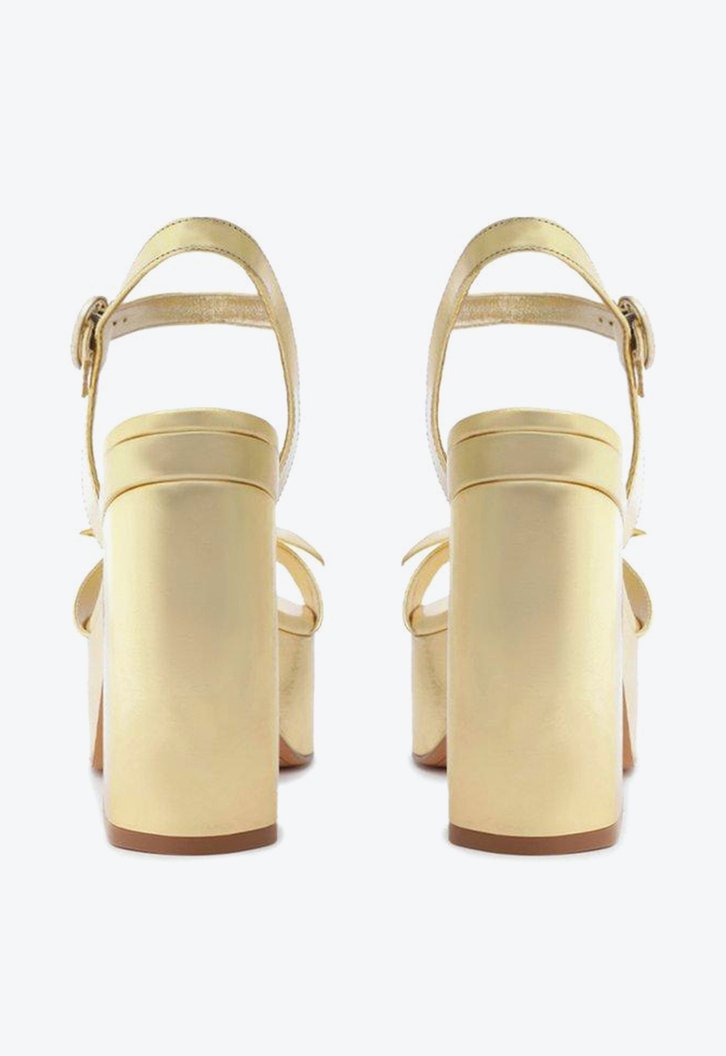 Clarita Platform Flare Golden