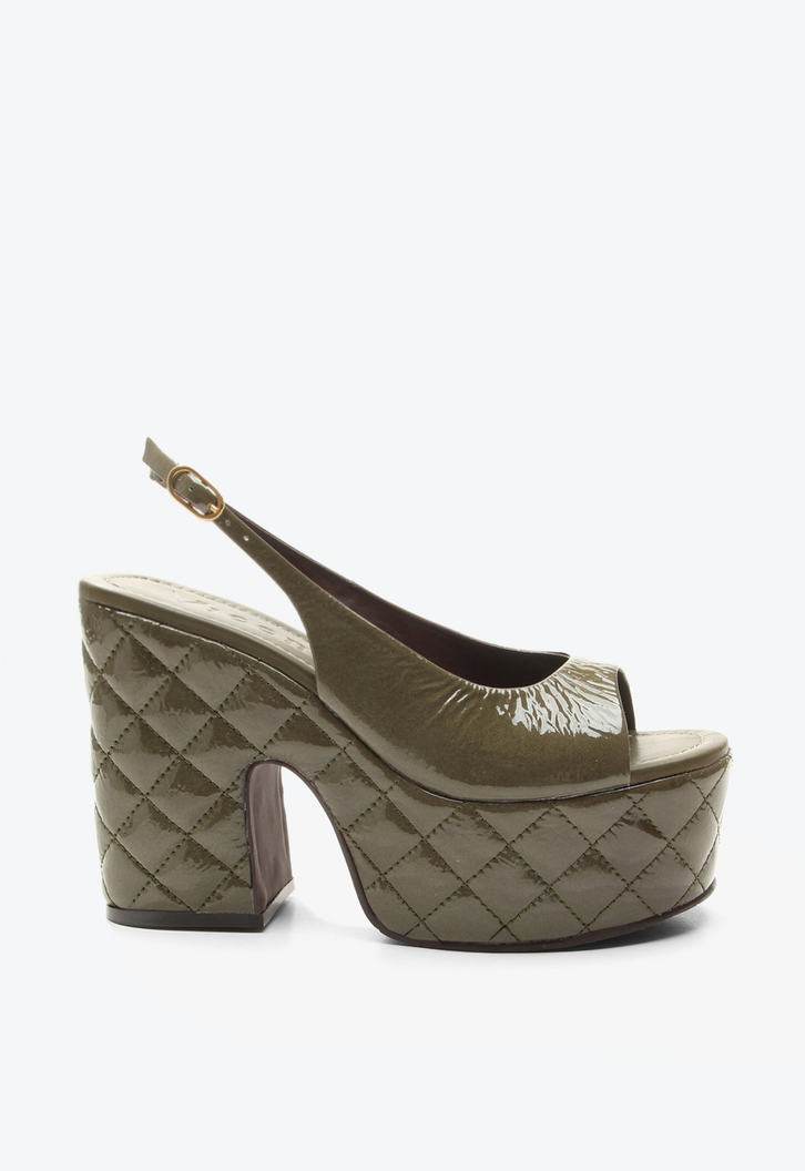 Sandália Peep Toe Chiara Verde