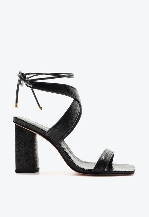 Sandália Schutz Curves Cracked Black