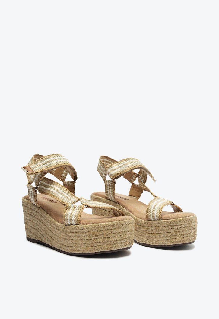 Sandália Flatform Marrom Anacapri Luna Tira Fita Sport
