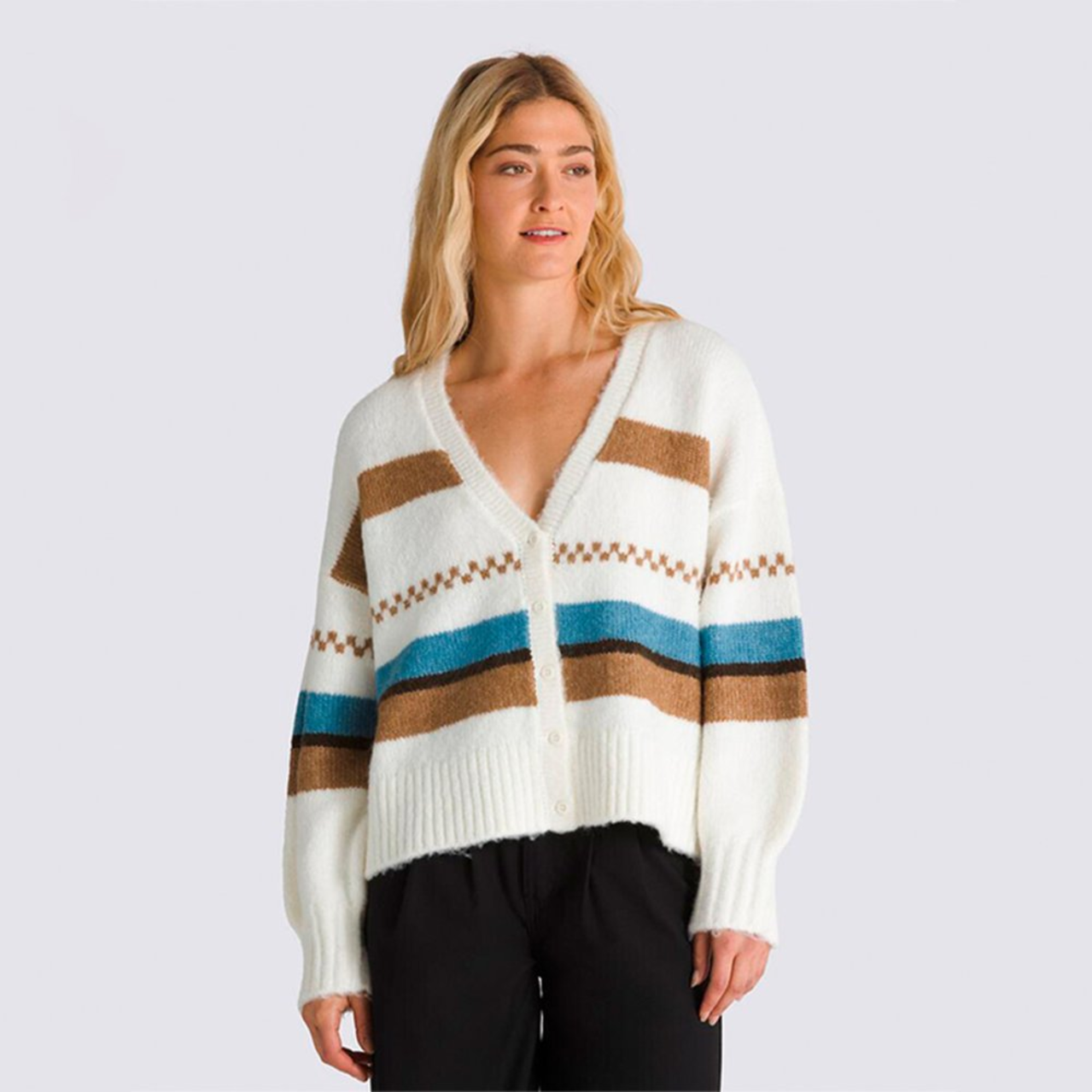 Casaco Valerie Stripe Cardigan Upland Marshmallow | ZZ MALL